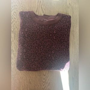 Aerie red leopard sweatshirt